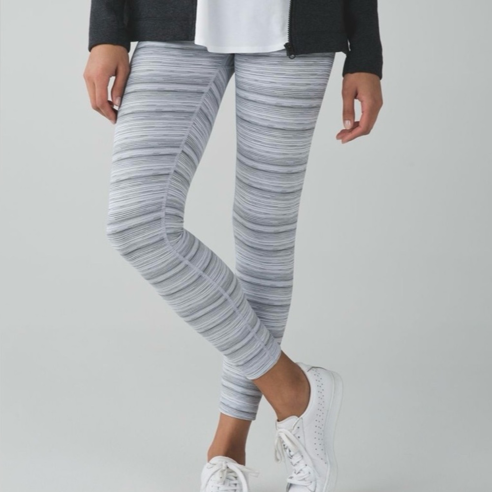 Lululemon High Times Pant Cyber Stripe White Silver Fox 6